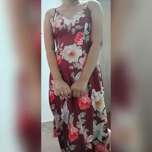 Floral Print Maxi Dress