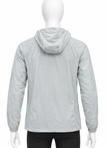 Lightweight Grey Stretchable Hooded Jacket