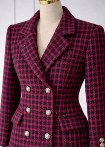 Red &amp; Black Plaid Trench korean coat🎓🦋