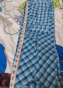 Pre-loved, Juliet, Sky Blue Checked Shirt