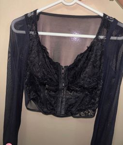 Sheer Lace Corset Top