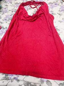 Backless Red Top