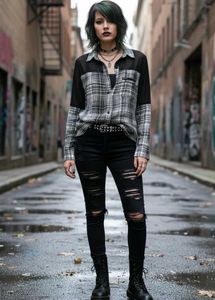🔥Metal Mulisha Grunge Chic Plaid Shirt🔥