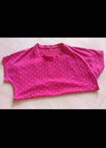 Pink Star Printed T-Shirt