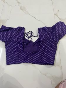 Elegant Turquoise Saree with Purple Blouse