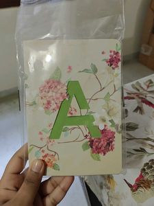 Floral 'A' Initial Notebook on sale