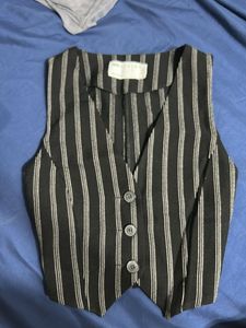 ASOS design Striped Button-Up Vest