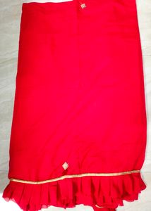 New Beautiful Red ♥️ Ruffle Saree Karwa Chauth Spe