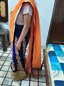 lehenga style saree with blouse