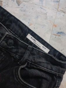 Vintage Wash Black Denim Jeans