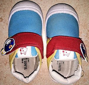 Cute Blue & Yellow Baby Shoes