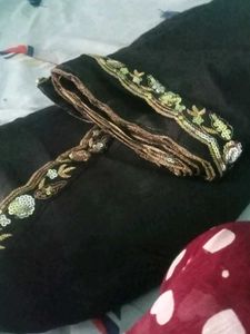 beautiful black designer saree