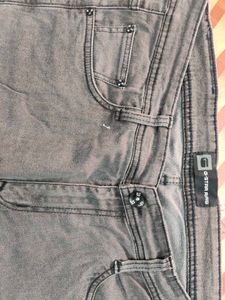 Gstar Biker Demin With Knee Patch
