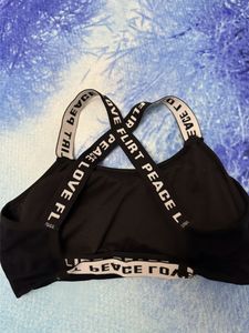 Urbanic Padded Sports Bra Cut Cross Back