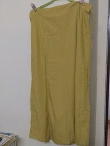 Petticoat Skirt For Saree Golden Yellow