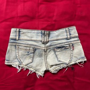Distressed Denim Hotpants