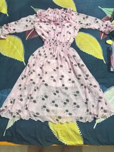 Pink Floral Sheer Maxi Dress