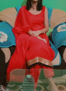 Elegant Red Kurta Set with Dupatta