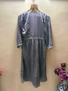 Grey naira cut sequence work dress