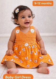 Orange Baby Girl's Outfit