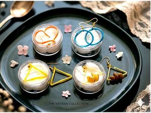 Unique Geometric & Heart Earrings Set