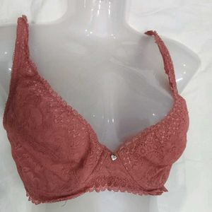 Lace Bra🪔-34F big size Rose Pink