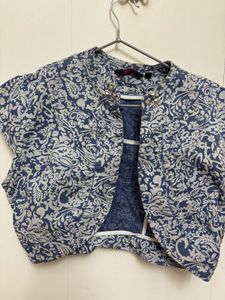 Cropped Printed Jacket