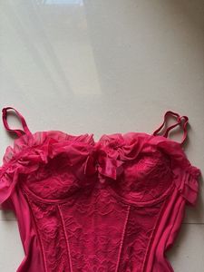 Pink Lace Corset