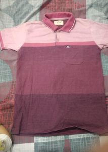 L Size Pink T Shirt For Men