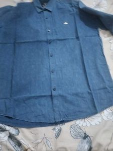Men's Blue Denim Casual Shirt