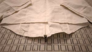 White Cropped Zip-Up Shirt