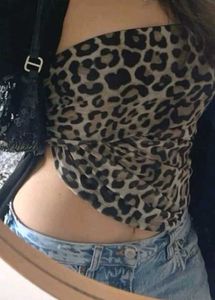 Leopard print tubeTop