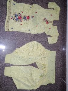 cream silk salwar kameez