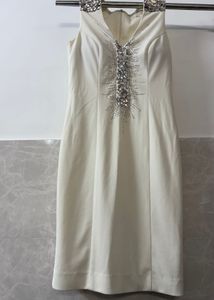 Elegant Embellished White Dress