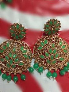 Elegant Green Kundan Jewellery Set