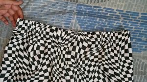 Check Print Y2k Yoga Pants