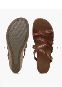 Stylish Brown Wedge Sandals Skechers...