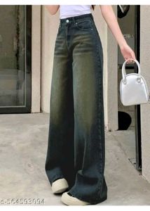 Wide Leg Grunge Jeans - Y2K Style