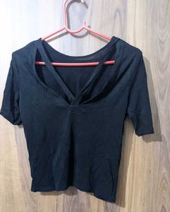 Black Crop Top - XS
