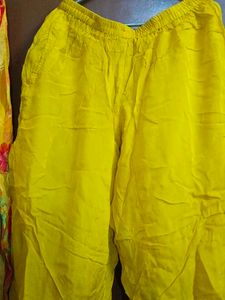 Vibrant Floral Print Kurta with Palazzo Set