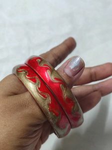 Red &amp; Gold Bangles