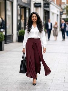 Stylish Maroon Palazzo Pants