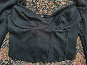 Original Zara Black Corset Style Top