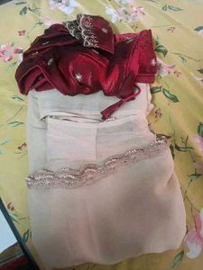 saree with stitch blouse