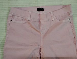 Pastel Pink Cropped Jeans