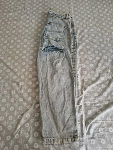 Acid Wash Wide Leg Jeans