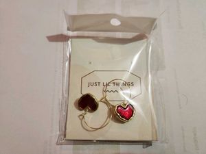 JUST LIL THINGS Heart Hoop Earrings