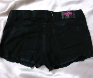Black Denim Shorts