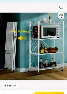 Foldable Rolling Kitchen Cart