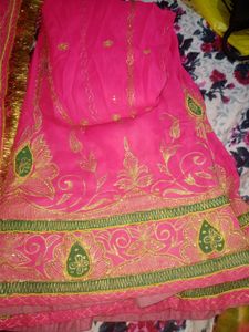 Pink Embroidered Bridal Lehenga